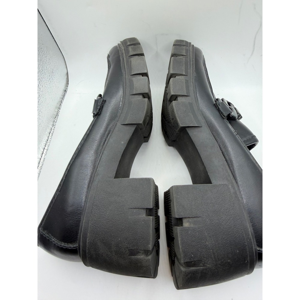 Madden Girl Hoxtonn Black Platform Lug Sole Chain Loafers Womens 8.5M HOXT02J1 - Picture 5 of 8
